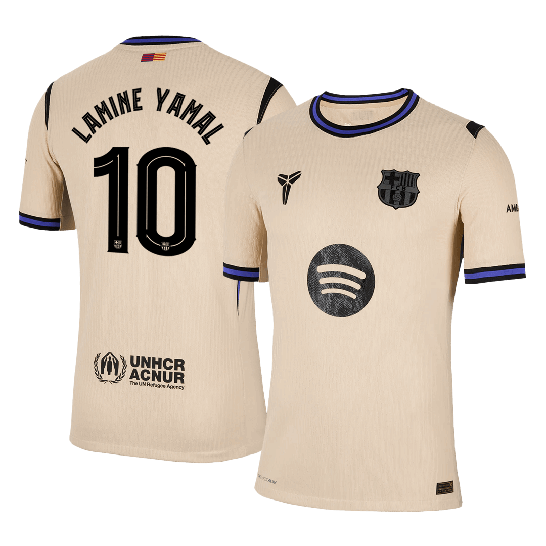 Authentic LAMINE YAMAL #10 Soccer Jersey Barcelona x Kobe Bryant Away Shirt 2025/26 - UCL