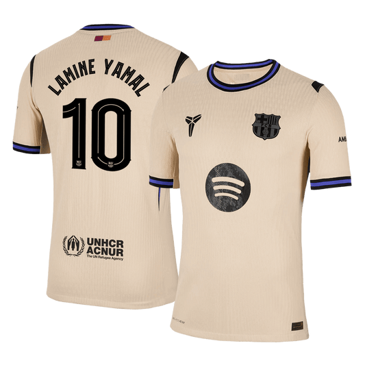 Authentic LAMINE YAMAL #10 Soccer Jersey Barcelona x Kobe Bryant Away Shirt 2025/26 - UCL