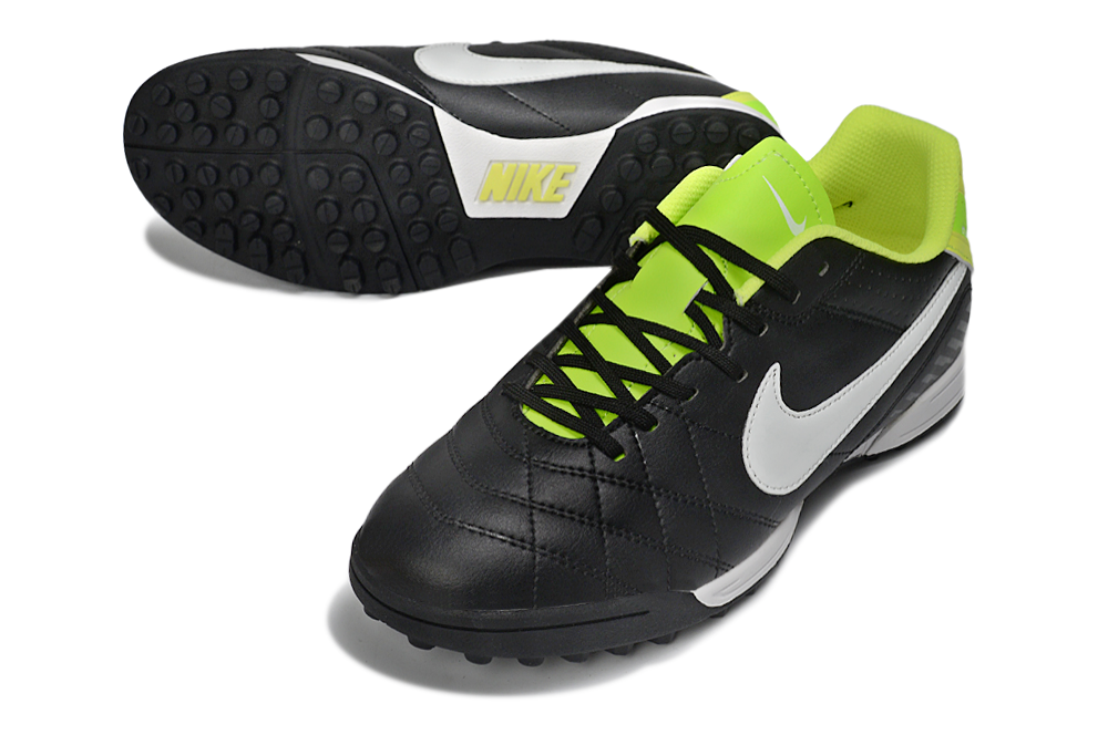 Nike Tiempo Ligera V TF Men's Turf Soccer Boots Cleats Shoes - Black/White