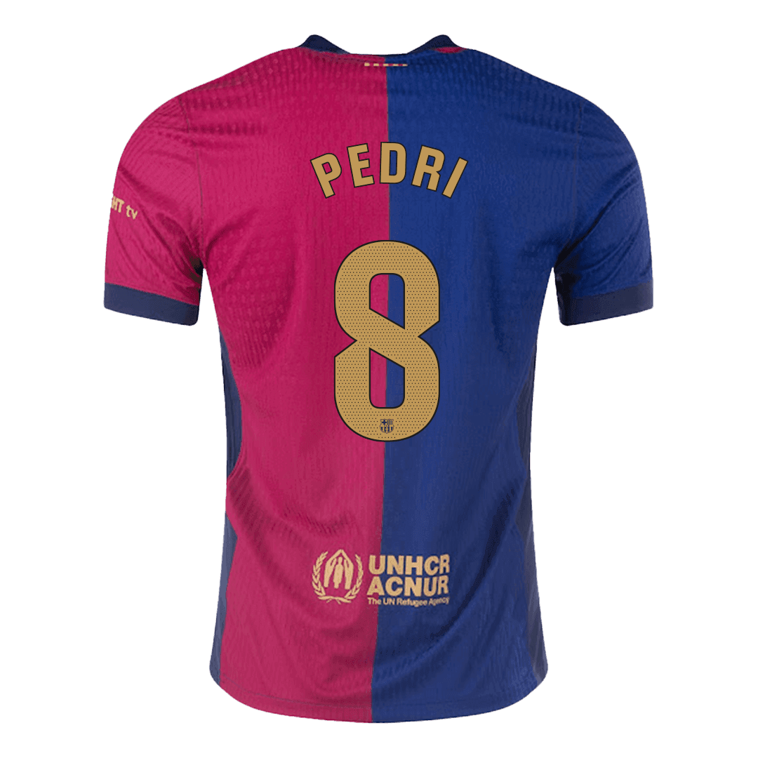 Authentic  PEDRI #8 Barcelona Home Football Shirt 2024/25- - old sponsor