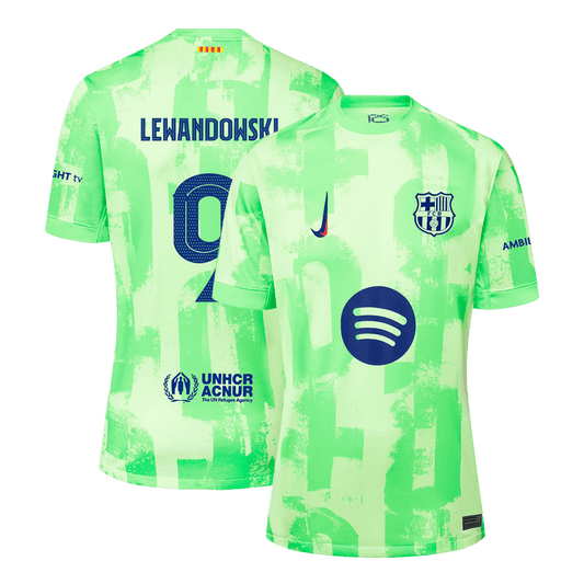 Barcelona Jersey Custom LEWANDOWSKI #9 Soccer Jersey Third Away 2024/25 - UCL Spotify Logo Without Text