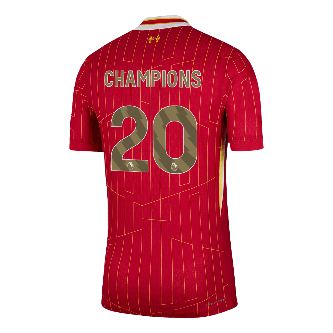 Authentic CHAMPIONS #20  Liverpool Home Soccer Jersey 2024/25 Red
