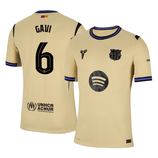 GAVI #6 Barcelona Away Authentic Soccer Jersey 2025/26 - UCL