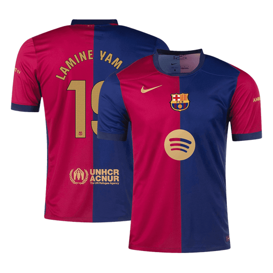 LAMINE YAMAL #19 Barcelona Home Soccer Jersey 2024/25 - Spotify Logo Without Text