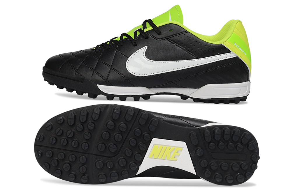Nike Tiempo Ligera V TF Men's Turf Soccer Boots Cleats Shoes - Black/White