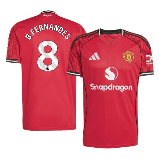 B.FERNANDES #8 Manchester United Home Soccer Jersey 2025/26