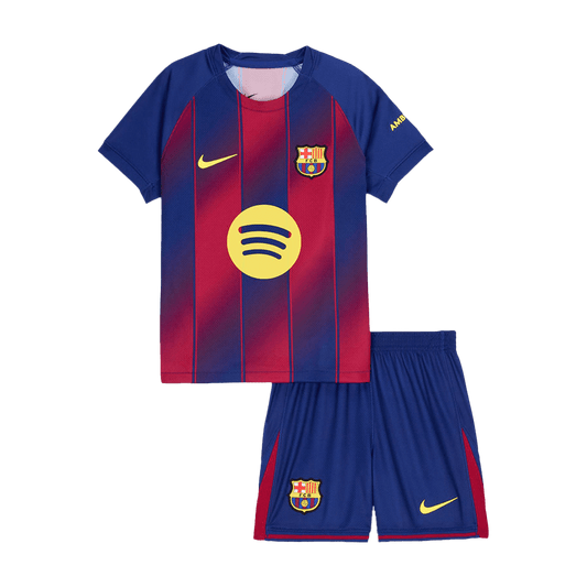 Kids Barcelona Custom Home Soccer Kits 2025/26