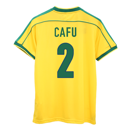 Retro Jersey CAFU #2 Brazil Home Soccer Shirt 1998 -World Cup