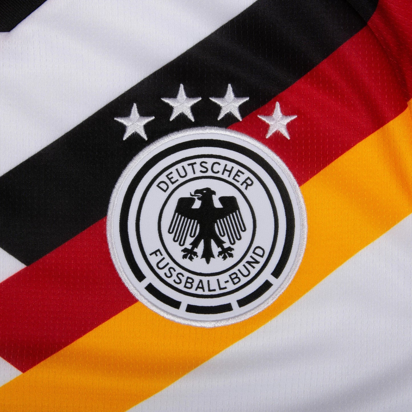 Deutscher Fussball-Bund logo on a Germany 2026 World Cup Home Stadium Replica Jersey 