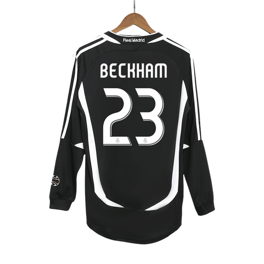 BECKHAM #23 Real Madrid Retro Jersey Away Soccer Shirt 2006/07
