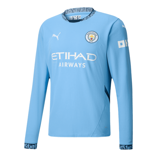 Manchester City Home Long Sleeve Football Shirt 2024/25