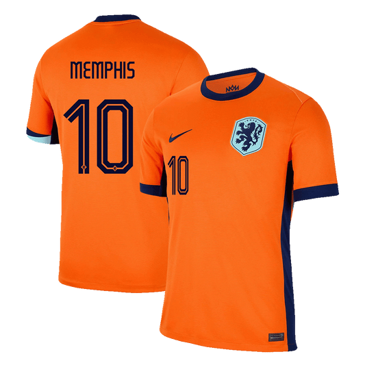MEMPHIS #10 Netherlands Home Soccer Jersey Euro 2024