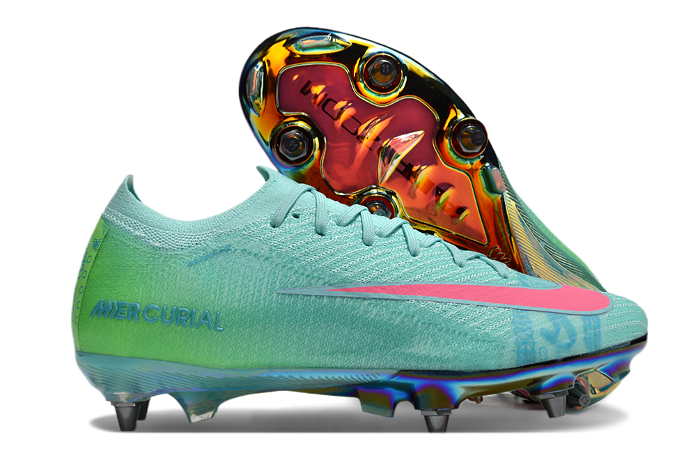 Nike Air Zoom Mercurial Vapor 16 Elite SG-Pro Anti-Clog Football Soccer Cleats Boots PNK-YLW