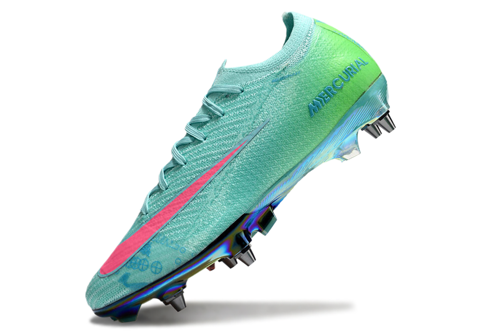 Nike Air Zoom Mercurial Vapor 16 Elite SG-Pro Anti-Clog Football Soccer Cleats Boots PNK-YLW