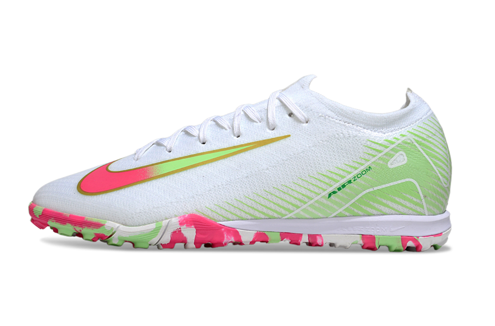Nike Air Zoom Mercurial Vapor 16 Elite TF Football Soccer Cleats Boots PNK-GRN-WHT