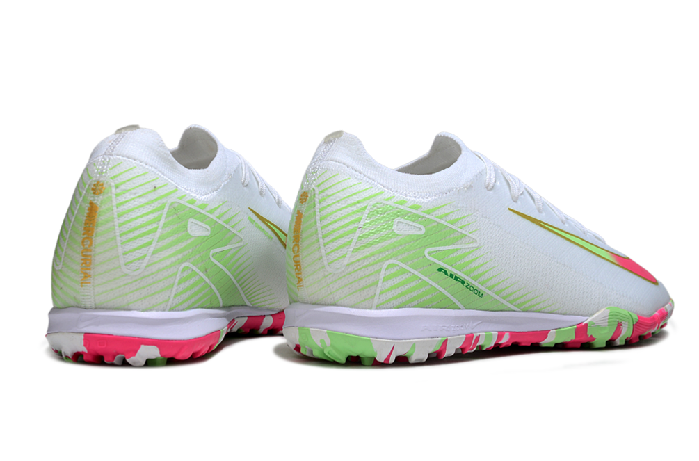 Nike Air Zoom Mercurial Vapor 16 Elite TF Football Soccer Cleats Boots PNK-GRN-WHT