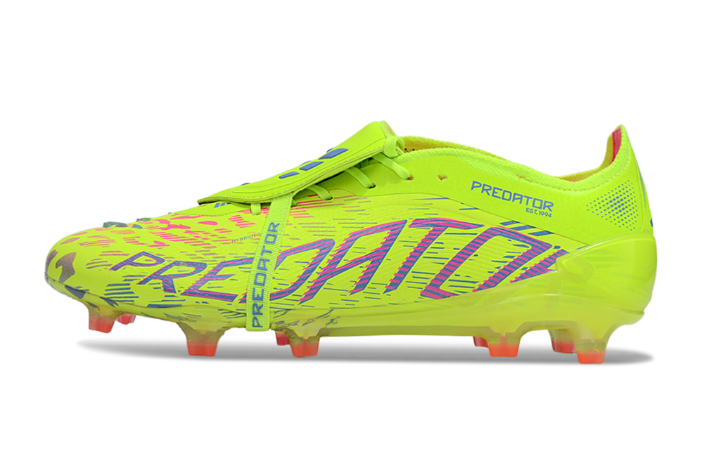 adidas 25 Predator Elite Tongue FT FG  Soccer Boots Cleats Shoes GRN-GLD
