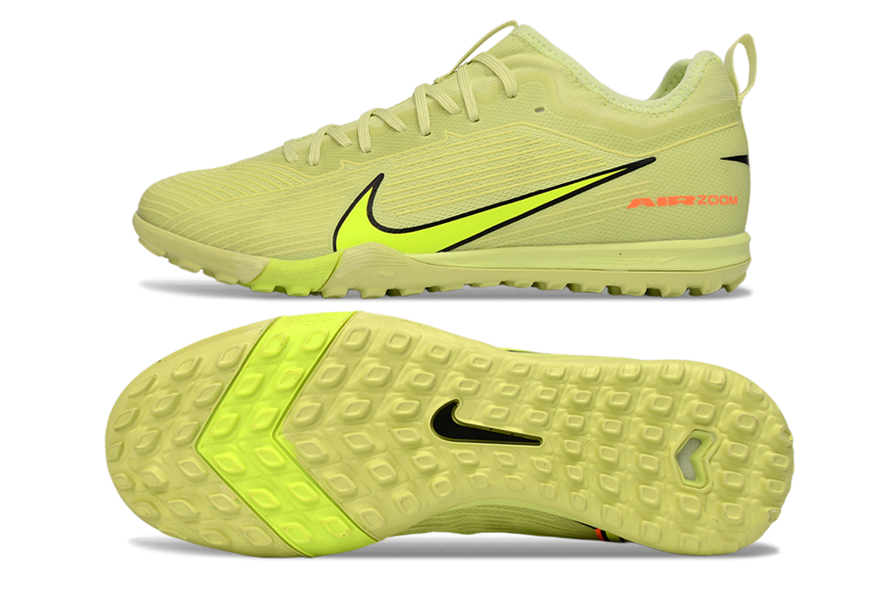 Nike Air Zoom Mercurial Vapor 15 Pro TF - Professional Turf Soccer Cleats Boots Shoes-GRN-PNK-ORG