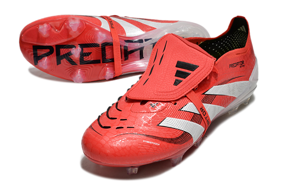 adidas 25 Predator Elite Tongue FT FG  Soccer Boots Cleats Shoes RED-WH