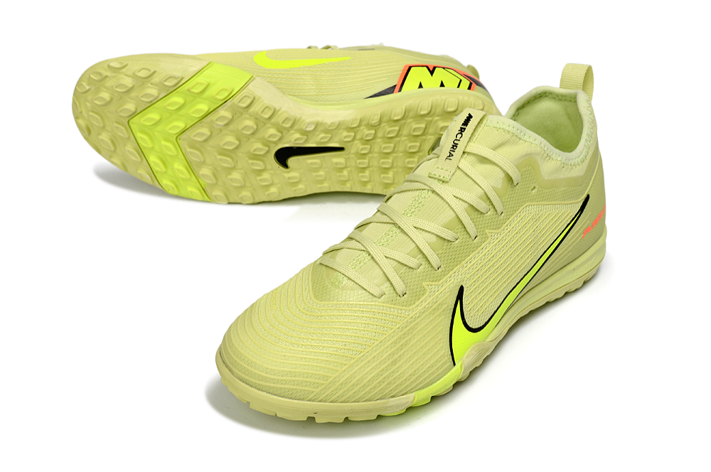 Nike Air Zoom Mercurial Vapor 15 Pro TF - Professional Turf Soccer Cleats Boots Shoes-GRN-PNK-ORG