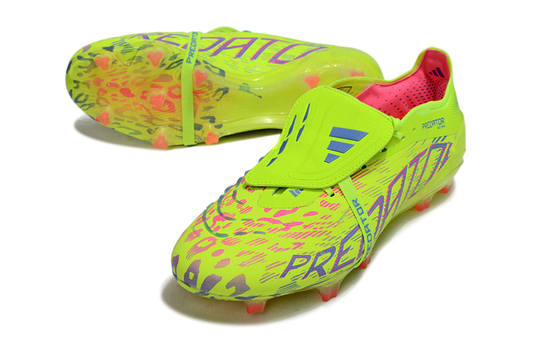 adidas 25 Predator Elite Tongue FT FG  Soccer Boots Cleats Shoes GRN-GLD