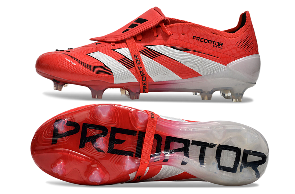 adidas 25 Predator Elite Tongue FT FG  Soccer Boots Cleats Shoes RED-WH