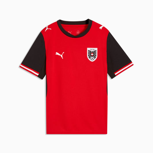 Austria 26 Home Kids Football Soccer Jersey