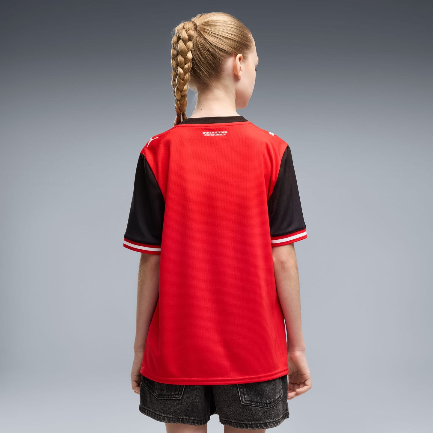 Austria 26 Home Kids Football Soccer Jersey