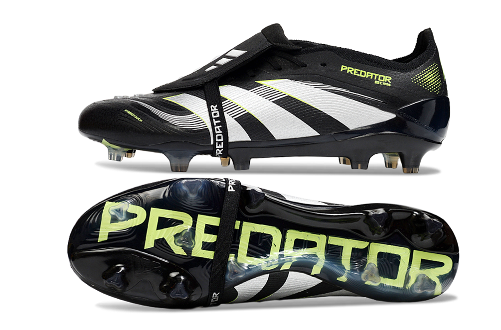adidas 25 Predator Elite Tongue FT FG  Soccer Boots Cleats Shoes GRN-GLD