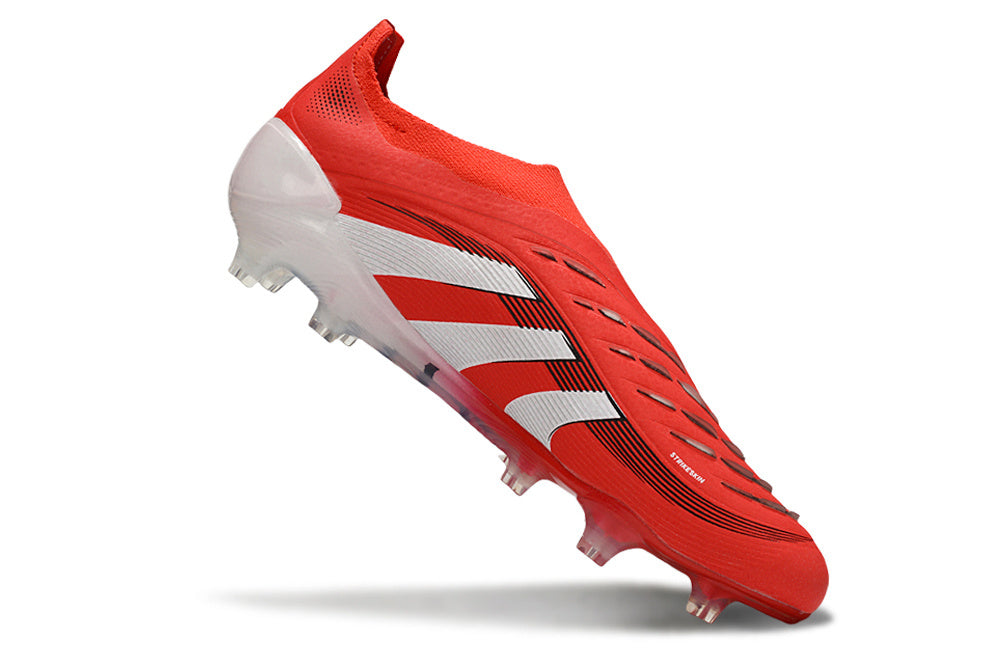 adidas Predator 24 Elite Laceless FG  Soccer Boots Cleats Shoes WHT-BLK