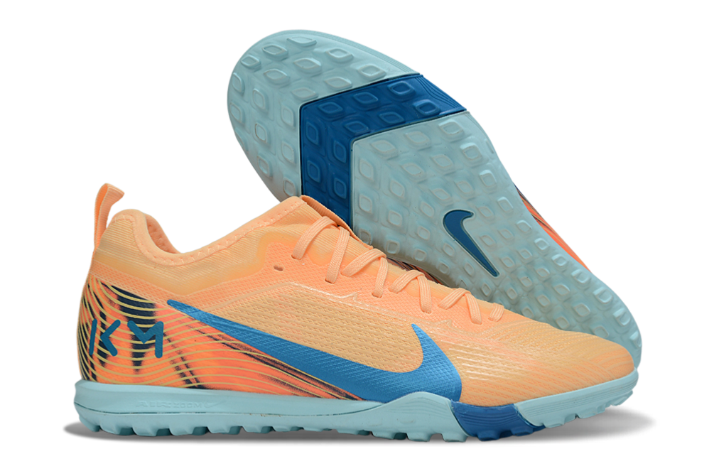 Nike Air Zoom Mercurial Vapor 15 Pro TF - Professional Turf Soccer Cleats Boots Shoes-GRN-PNK-ORG