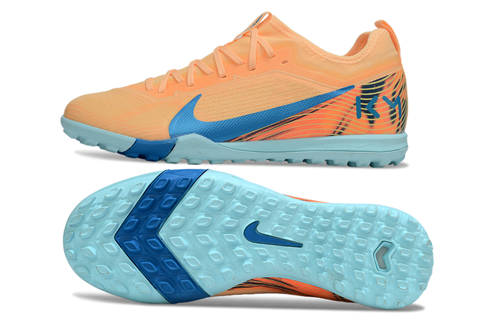 Nike Air Zoom Mercurial Vapor 15 Pro TF - Professional Turf Soccer Cleats Boots Shoes-GRN-PNK-ORG