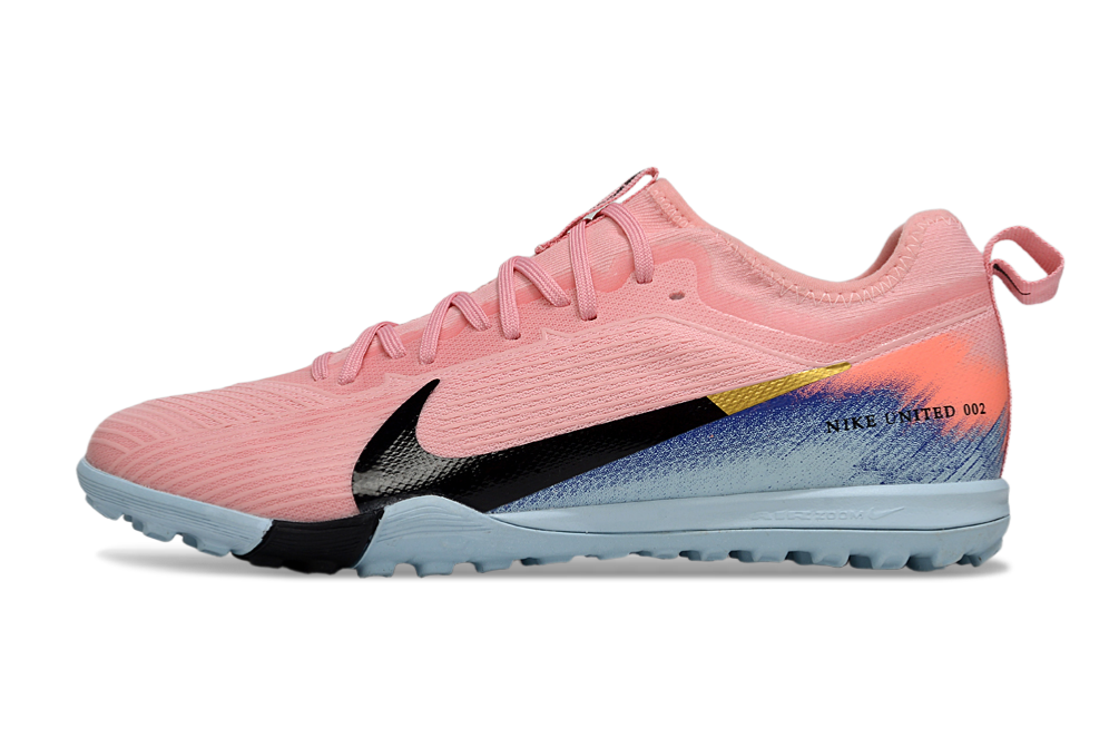 Nike Air Zoom Mercurial Vapor 15 Pro TF - Professional Turf Soccer Cleats Boots Shoes-GRN-PNK-ORG