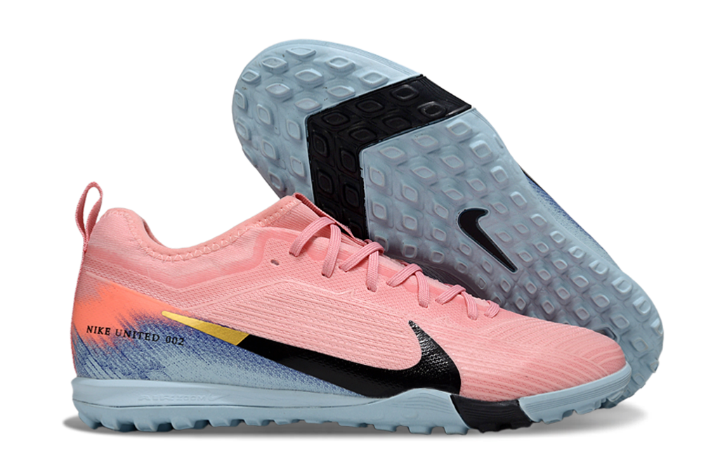 Nike Air Zoom Mercurial Vapor 15 Pro TF - Professional Turf Soccer Cleats Boots Shoes-GRN-PNK-ORG