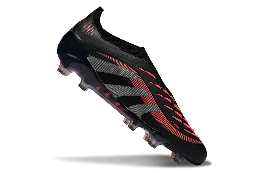 adidas Predator 24 Elite Laceless FG  Soccer Boots Cleats Shoes WHT-BLK