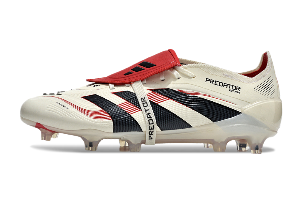 adidas 25 Predator Elite Tongue FT FG  Soccer Boots Cleats Shoes WHT-RED