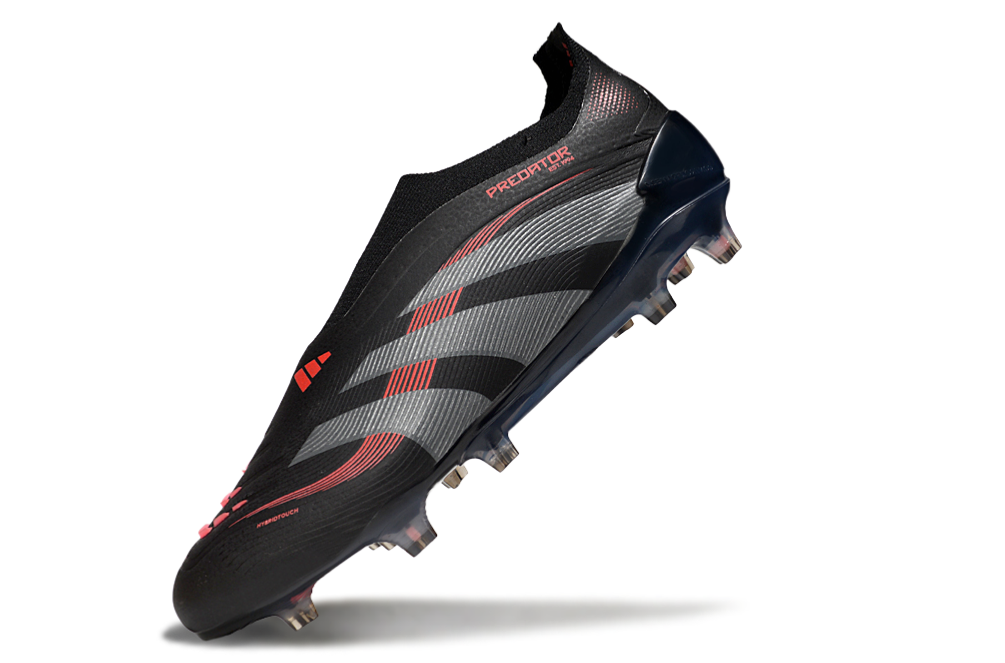 adidas Predator 24 Elite Laceless FG  Soccer Boots Cleats Shoes WHT-BLK