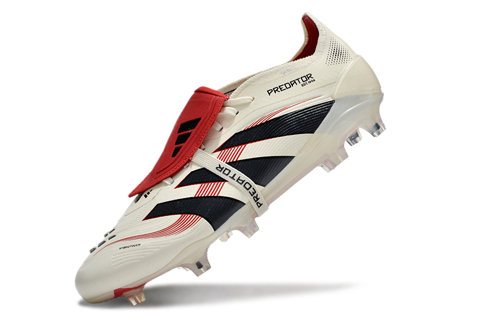adidas 25 Predator Elite Tongue FT FG  Soccer Boots Cleats Shoes WHT-RED