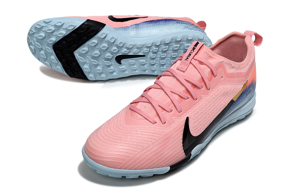 Nike Air Zoom Mercurial Vapor 15 Pro TF - Professional Turf Soccer Cleats Boots Shoes-GRN-PNK-ORG