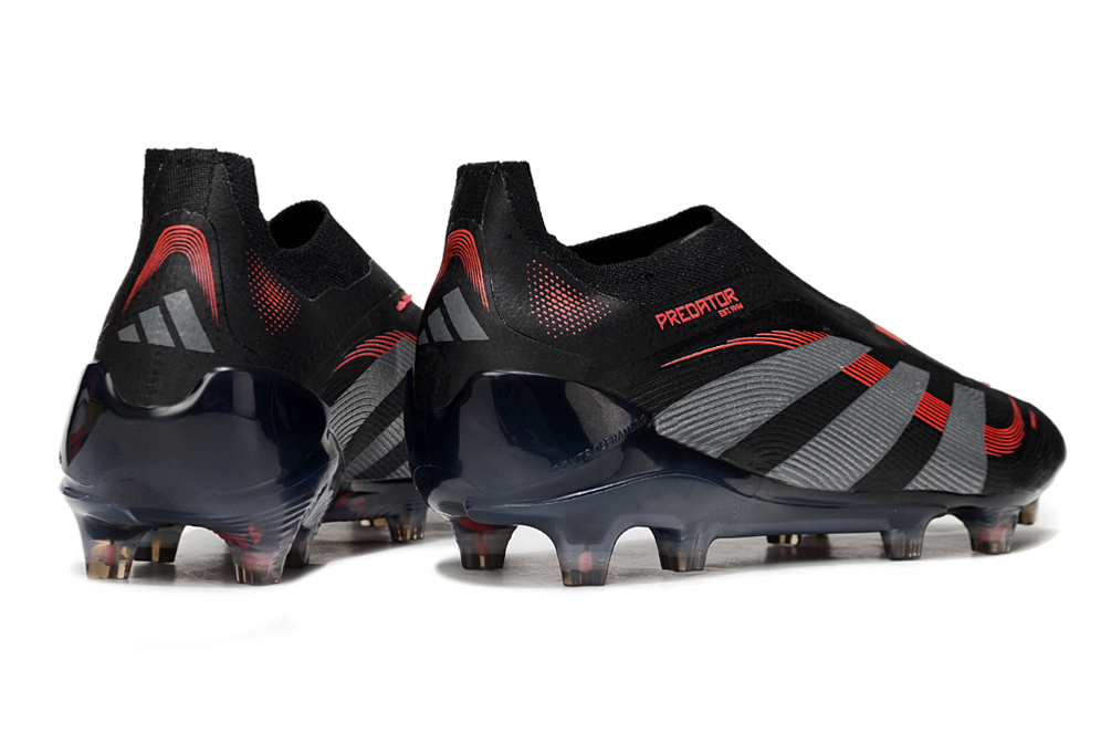 adidas Predator 24 Elite Laceless FG  Soccer Boots Cleats Shoes WHT-BLK