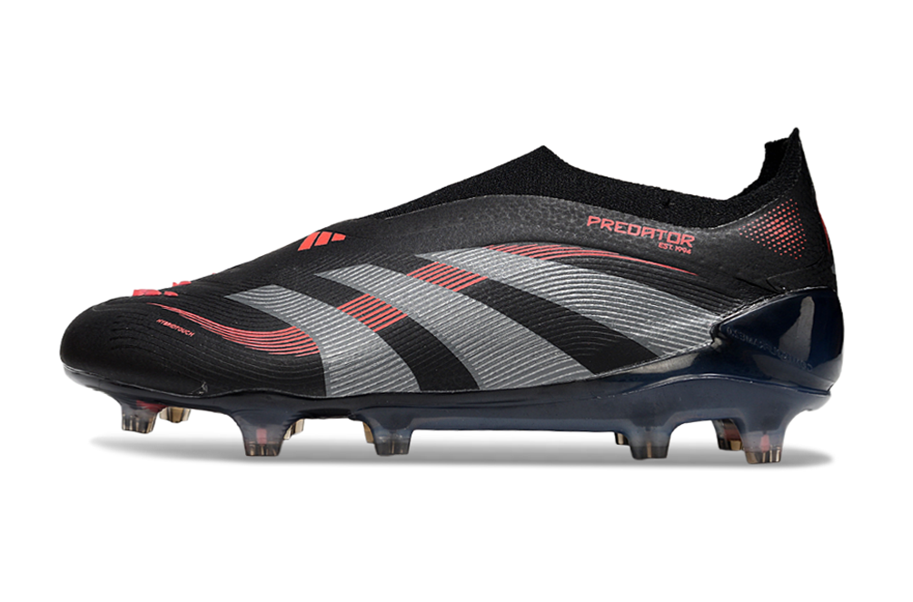 adidas Predator 24 Elite Laceless FG  Soccer Boots Cleats Shoes WHT-BLK