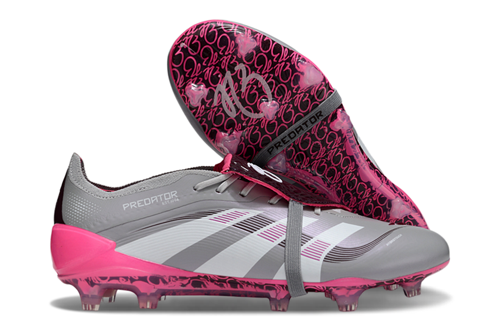 adidas 25 Predator Elite Tongue FT FG  Soccer Boots Cleats Shoes WHT-RED