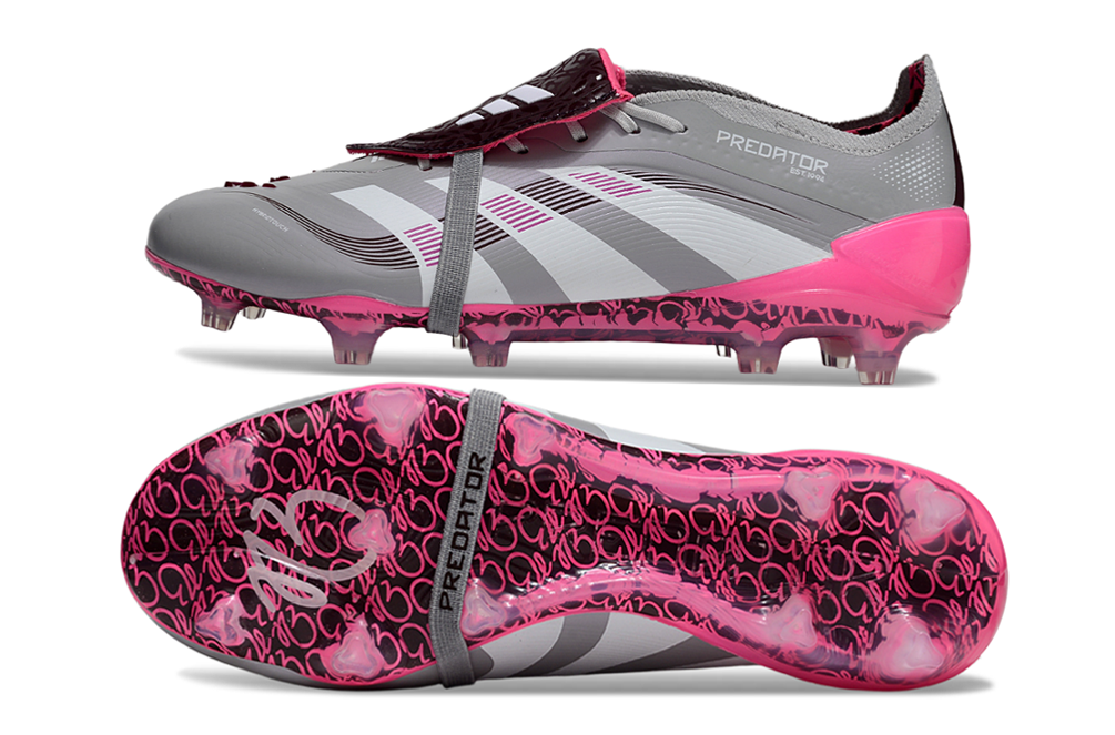 adidas 25 Predator Elite Tongue FT FG  Soccer Boots Cleats Shoes WHT-RED