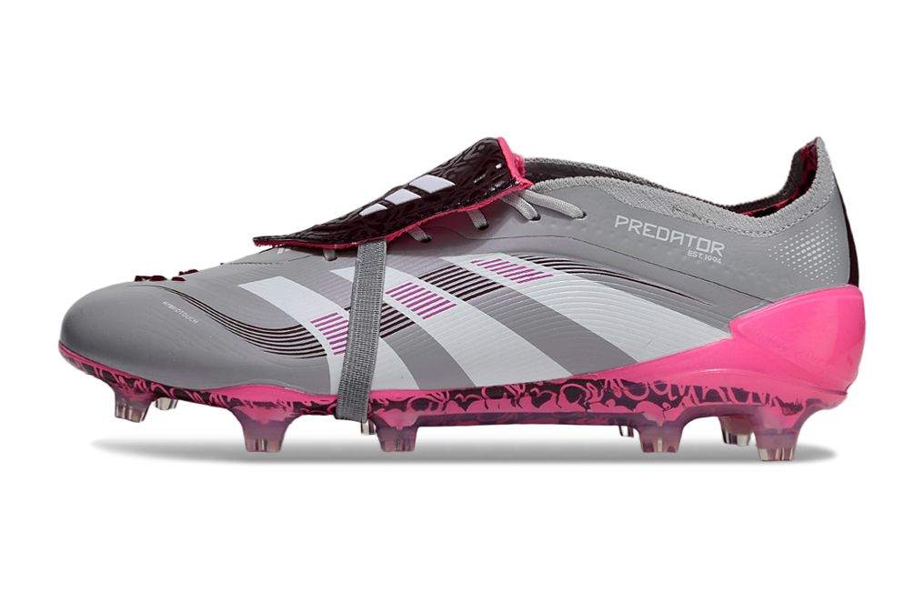 adidas 25 Predator Elite Tongue FT FG  Soccer Boots Cleats Shoes WHT-RED