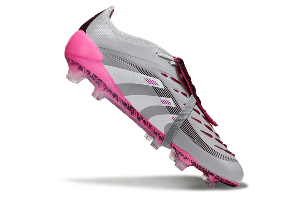 adidas 25 Predator Elite Tongue FT FG  Soccer Boots Cleats Shoes WHT-RED