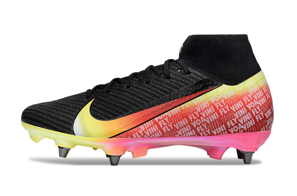 Nike Air Zoom Mercurial Superfly 9 (IX) Elite SG-Pro Anti-Clog Football Soccer Cleats Shoes Boots BLK-PNK