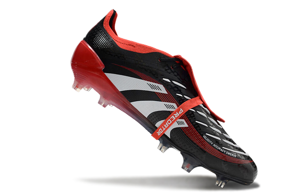 adidas 25 Predator Elite Tongue FT FG  Soccer Boots Cleats Shoes WHT-RED