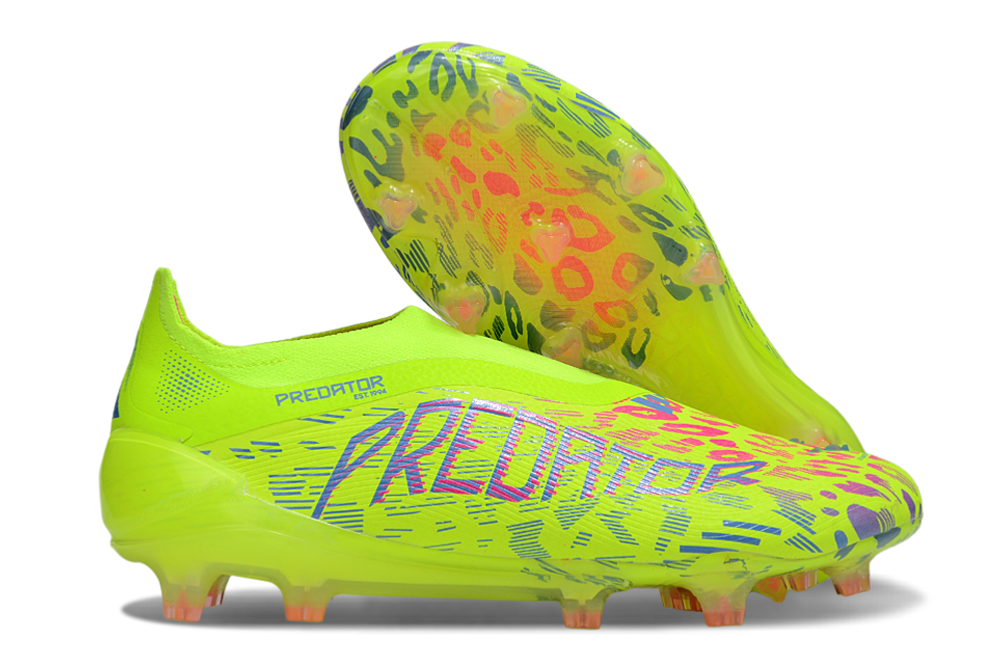 adidas Predator 24 Elite Laceless FG  Soccer Boots Cleats Shoes WHT-BLK
