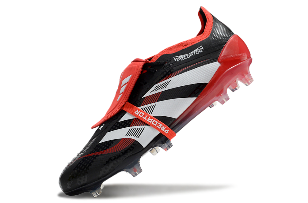 adidas 25 Predator Elite Tongue FT FG  Soccer Boots Cleats Shoes WHT-RED