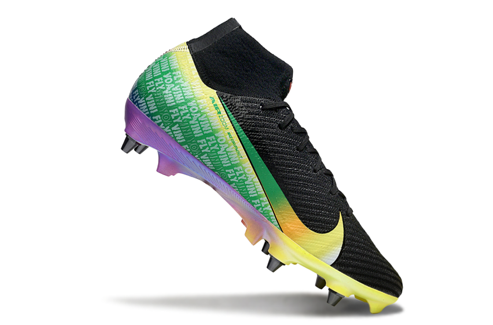 Nike Air Zoom Mercurial Superfly 9 (IX) Elite SG-Pro Anti-Clog Football Soccer Cleats Shoes Boots BLK-PNK